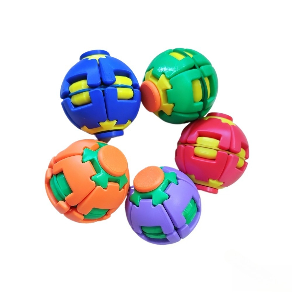 Kids' Toys - كرة سبينر قابلة للتحول بالضغط للدوران،