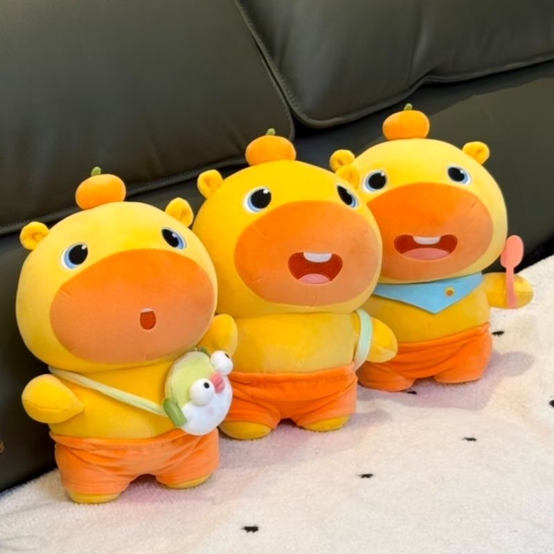 Kids Toys Yellow - مجموعة دمى كابيبارا صفراء لطيفة مع