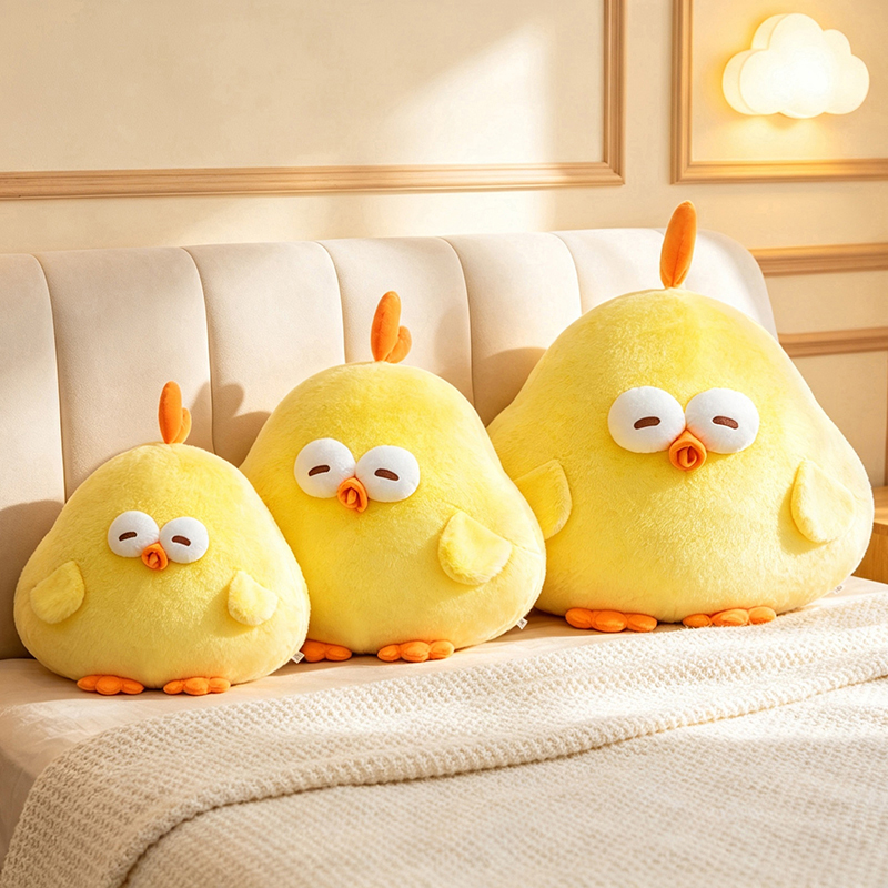 Kids Toys Yellow - دمية دجاج دندون جديدة لطيفة، وسادة