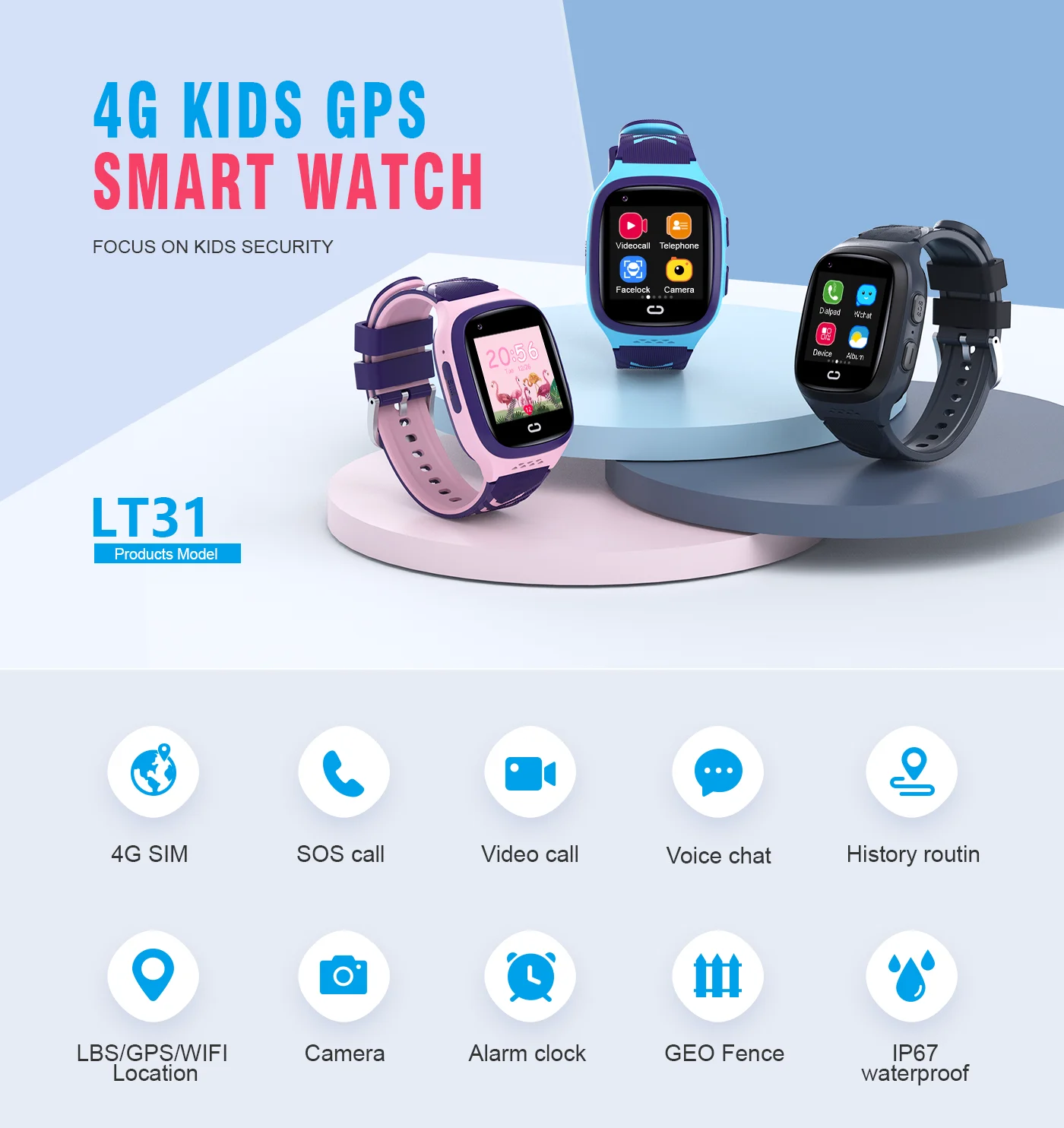 4G الاطفال Smartwatch SOS مقاو - مراجعة Kids Smartwatch Gps وسعره