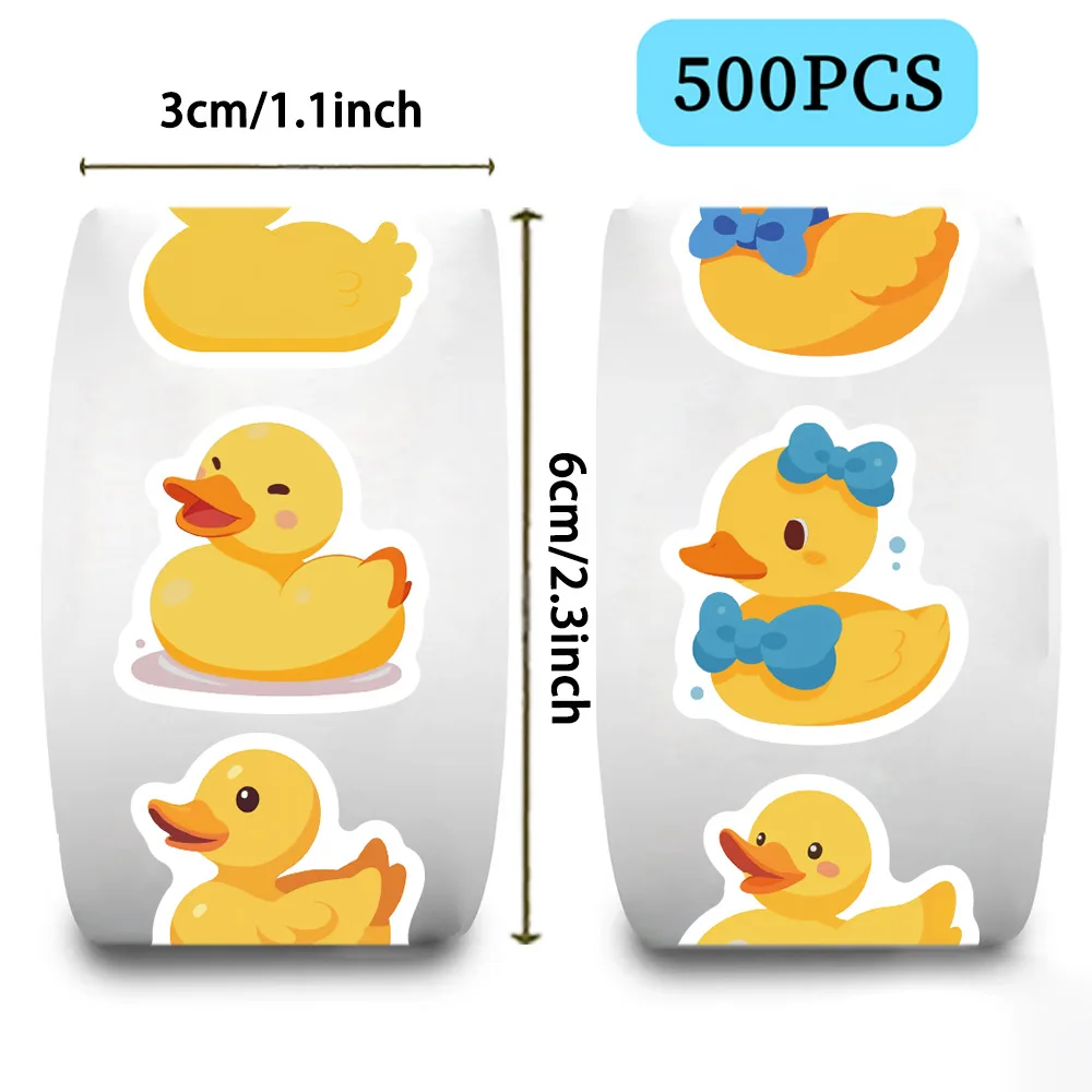 500 قطعة/لفة الكرتون الأصفر بط - مراجعة Kids Toys Yellow وسعره
