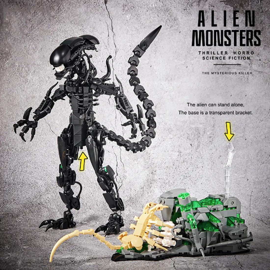 958 قطعة مجموعة مكعبات بناء وح - مراجعة Xenomorph Kids Toys وسعره