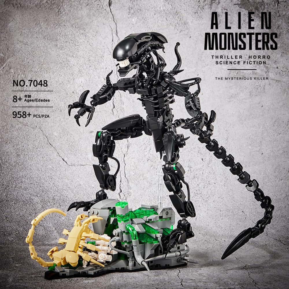 958 قطعة مجموعة مكعبات بناء وح - مراجعة Xenomorph Kids Toys وسعره