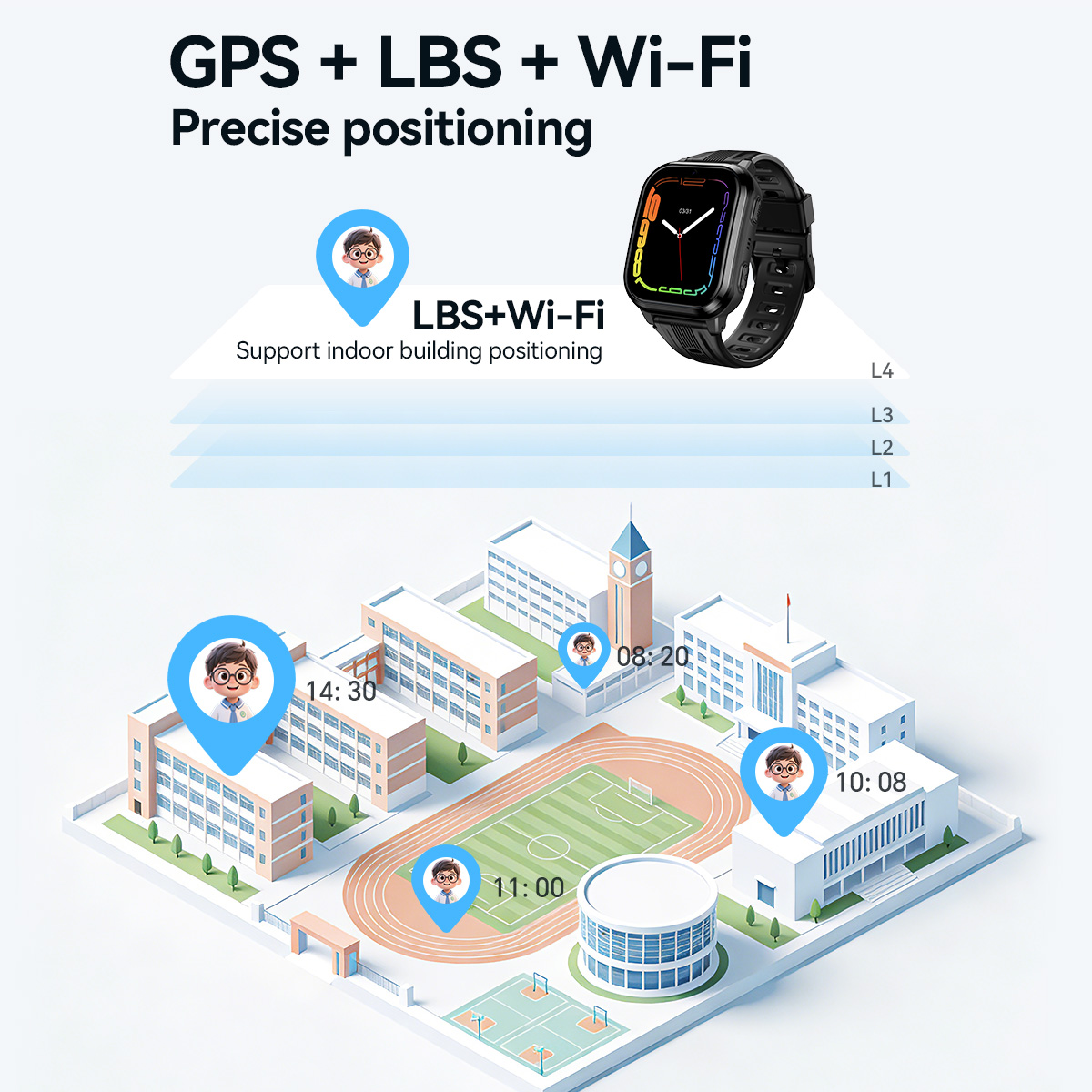 ساعة ذكية للأطفال HOCO Y108 بش - مراجعة Kids Smartwatch Gps وسعره